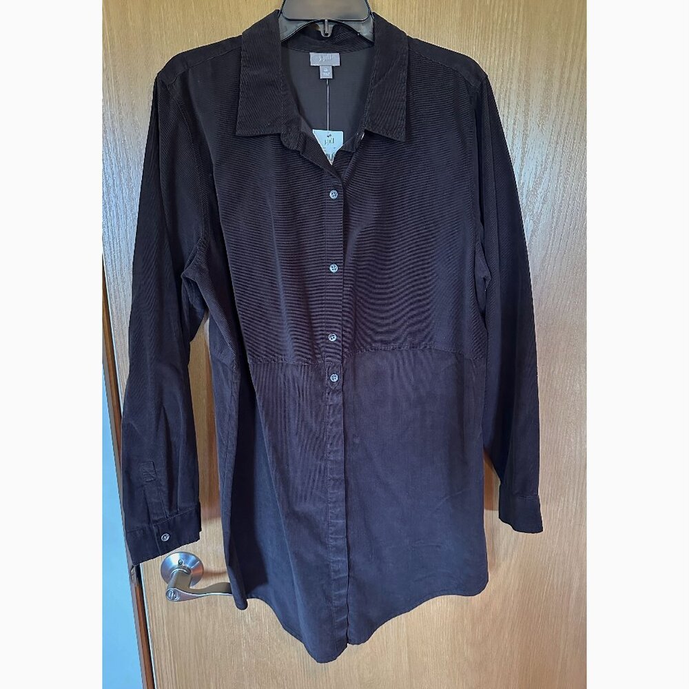 NWT!  J Jill Corduroy long sleeve button up shirt